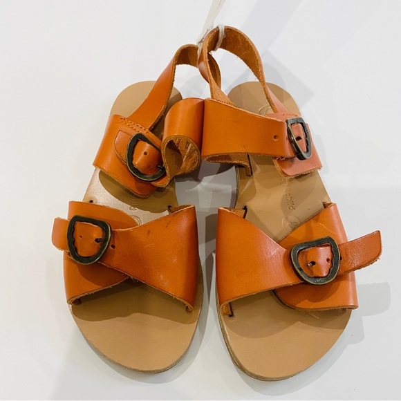 NEW Caramel Baby & Child Ancient Greek leather  Sandals - Picture 1 of 5